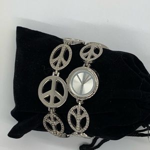Peace sign bracelet and watch